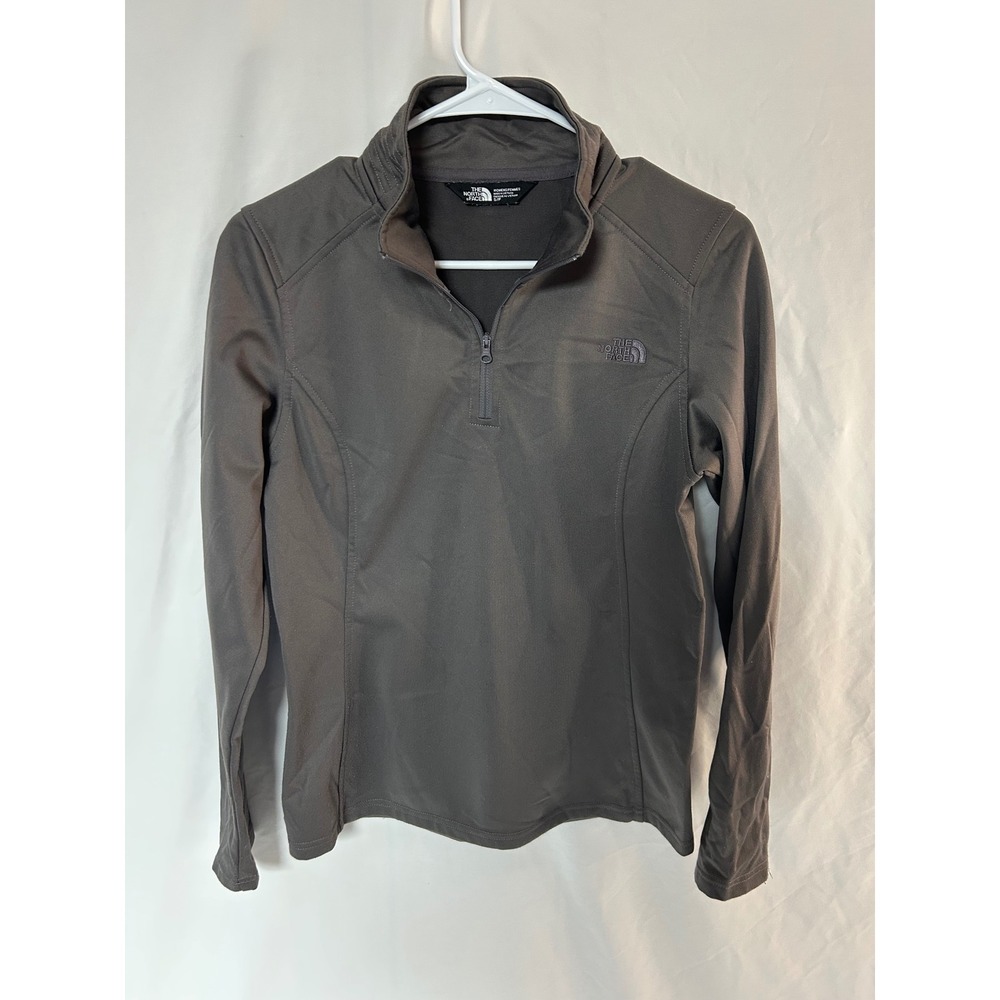 The North Face Womens Quarter Zip Pullover Gray Performance Fleece Small S/P